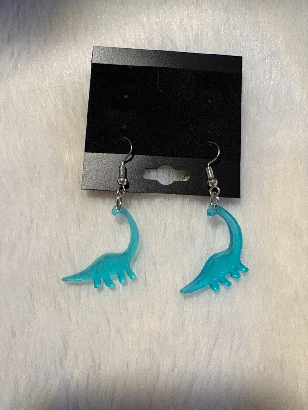 Kids Blue Dinosaur Drop Earrings - Brand: